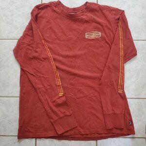 Men's Billabong Graphic Rust Orange Long Sleeve T-Shirt Pullover XL Premium